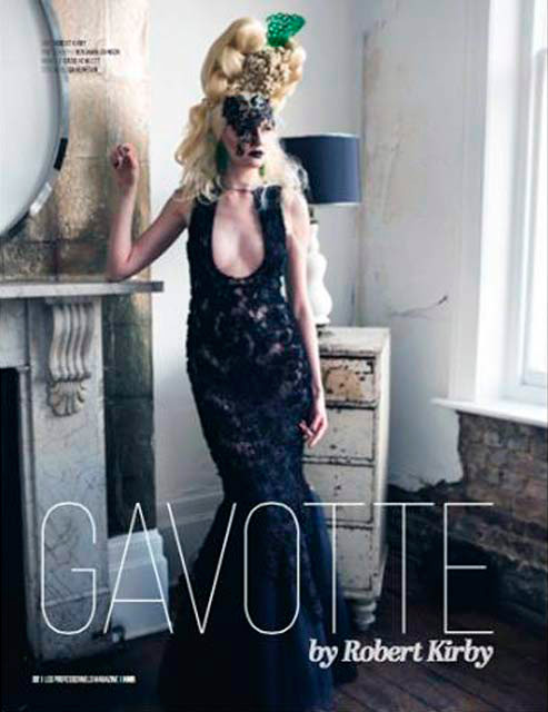 Yana Kozyr model black lace collection by Robert Kirby IN LES PROFESSIONALS MAGAZINE