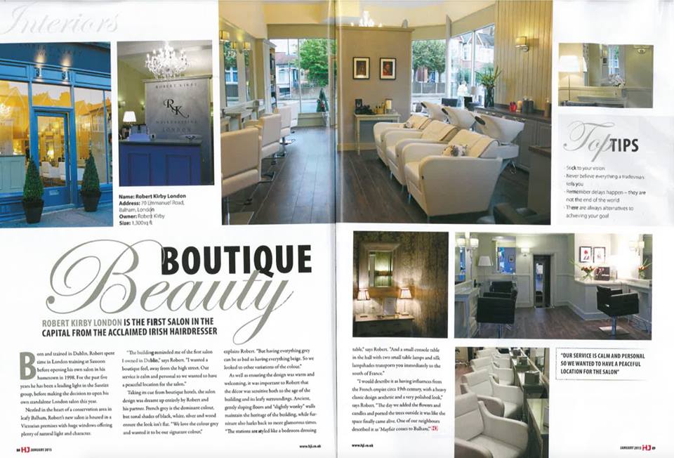 Robert Kirby London IN HAIRDRESSERS JOURNAL